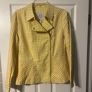 NWOT Isaac Mizrahi Live Gingham Jacket